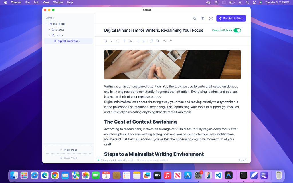 Thooval App UI Minimalist Editor